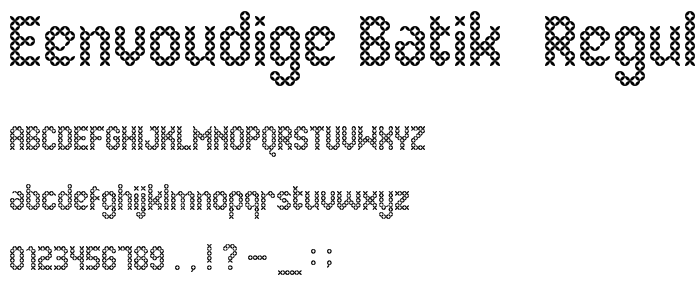 Eenvoudige Batik  Regular font